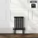 Athens Matt Black Triple Column Horizontal Traditional Radiator 600x425mm