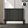 Athens Matt Black Triple Column Horizontal Traditional Radiator 750x1190mm