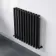 Marbella Matt Black Double Oval Panel Radiator 600x600mm