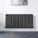 Marbella Matt Black Double Oval Panel Radiator 600x1200mm