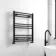 Barcelona Matt Black Straight Heated Towel Rail 800x600mm