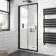 London Matt Black 6mm Bifold Shower Door 900mm