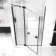 Vienna Matt Black Easy Clean 8mm Hinged Shower Door 1000mm