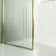 Munich Fluted Effect Brushed Brass Easy Clean 8mm Wet Room Shower Glass Panel 800mm