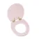 Hudson Traditional Cashmere Pink Wooden Soft Close Seat with Brushed Brass Hinges