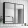 Mia Black Framed Mirror Cabinet 710x800mm