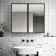 Mia Black Framed Mirror Cabinet 710x800mm