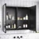Mia Black Framed Mirror Cabinet 710x800mm