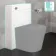 Avon & Trent Gloss White Slimline Back To Wall Toilet Unit 500mm