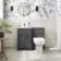 Milos Slate Grey Slimline Back To Wall Toilet Unit 500mm