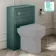 Milos Mystic Green Slimline Back To Wall Toilet Unit 500mm