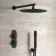 Ballina Premium Matt Black Round Thermostatic Shower Set - 300mm Head & Hand Shower