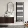 Naples Electric Premium Matt Black Straight Heated Towel Rail 1600x600mm