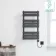 Santorini Electric Anthracite Flat Panel Heated Towel Rail 800x450mm