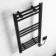 Barcelona Electric Matt Black Straight Heated Towel Rail 800x400mm