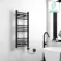 Barcelona Electric Matt Black Straight Heated Towel Rail 1000x400mm