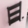 Valetta Electric Matt Black Square Heated Towel Rail 800x450mm