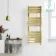 Santorini Electric Brushed Brass Flat Panel Heated Towel Rail 1200x450mm