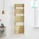 Santorini Electric Brushed Brass Flat Panel Heated Towel Rail 1400x450mm