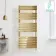 Santorini Electric Brushed Brass Flat Panel Heated Towel Rail 1400x600mm