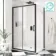 Hamburg Matt Black Easy Clean 8mm Sliding Shower Enclosure 1200x900mm - Easy Fix