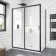 London Matt Black 6mm Sliding Shower Enclosure 1400x800mm