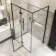 Helsinki Matt Black Premium Easy Clean 8mm Hinged Shower Enclosure 1200x800mm