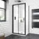 London Matt Black 6mm Bifold Shower Enclosure 900x700mm