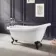 Highbury 1550mm Roll Top Slipper Bath - Black Ball Feet