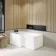 L Shaped 1600 Bath with Front Panel - Left Handed
