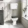 Hudson Traditional Toilet With Low-Level Cistern and Graphite Grey Wooden Seat