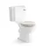 Hudson Traditional Close Coupled Toilet With Chalk White Wooden Seat