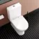 Orlando Rimless Fully Back to Wall Close Coupled Toilet With Soft Close Slim Seat