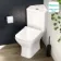 Atlanta Rimless Close Coupled Corner Toilet With Soft Close Slim Seat