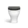 Kansas Traditional Rimless Back To Wall Toilet With Graphite Grey Wooden Seat