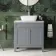 Bermuda Dove Grey Vanity with Marble Top & Curved Counter Top Basin 800mm