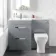 Avon Stone Grey Combination Basin Drawer and Atlanta Toilet 1100mm - Left Handed