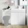 Trent Gloss White Basin Vanity and Back To Wall Unit 1300mm