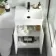 Avon Gloss White Basin Vanity and Back To Wall Unit 1000mm - Black Accents