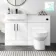 Harper Gloss White Combination Vanity Basin and Miami Toilet 1200mm - Black Accents