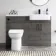 Harper Charcoal Elm Combination Vanity Basin and Aruba Toilet 1200mm - Black Accents - Right Handed