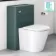 Corsica Curved Midnight Green Slimline Back To Wall Unit and Boston Toilet