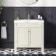 Bermuda Chalk White Basin Vanity 800mm - Brushed Brass Accents