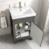 Bermuda Graphite Grey Basin Vanity 500mm - Brushed Brass Accents
