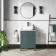 Bermuda Midnight Green Vanity with Marble Top & Curved Counter Top Basin 600mm