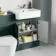Monaco Midnight Green Combination Vanity Basin and Boston Toilet 1200mm