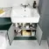 Monaco Midnight Green Combination Vanity Basin with Marble Top & Boston Toilet 1200mm