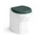 Monaco Midnight Green Combination Vanity Traditional Basin and Hudson Toilet with Wooden Seat 1500mm