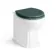 Monaco Midnight Green Combination Vanity Traditional Basin with Marble Top & Hudson Toilet with Wooden Seat 1200mm