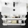 Elba Gloss White Wall Hung Basin Drawer Vanity 800mm - Black Accents